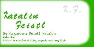 katalin feistl business card